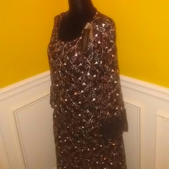 Lane Bryant Black Lace size 24 Embroidery - Picture 3 of 7